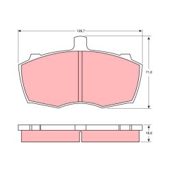Plaquettes de frein TRW GDB760 pour DAF, LAND ROVER, LDV OE RTC3348