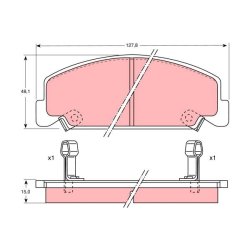 Brake Pad Set TRW GDB764 OE Ref 45022-SA6-600