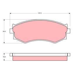 Brake Pad Set TRW GDB765 OE Ref 41060-78E90
