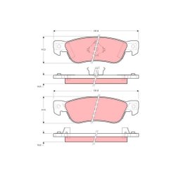 Brake Pad Set TRW GDB768 OE Ref 94483223