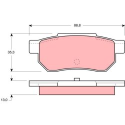 Brake Pad Set TRW GDB775 OE Ref 43022-SE0-S00