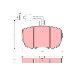 Brake Pad Set TRW GDB779 OE Ref 1906207