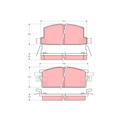 Plaquettes de frein TRW GDB780 pour HOLDEN, ISUZU OE 94230525