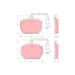 Jeu de plaquettes de frein TRW GDB783 pour RELIANT, ROVER SCIMITAR, 2000-3500
