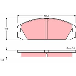 Jeu de plaquettes de frein TRW GDB784 pour HONDA CIVIC, CRX, INTEGRA
