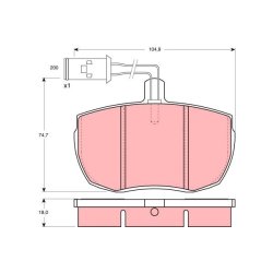Brake Pad Set TRW GDB789 OE Ref 89VB-2K021-BA