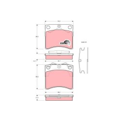 Brake Pad Set TRW GDB791 OE Ref 701 698 151 F