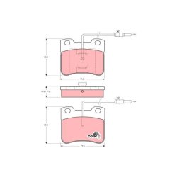 Brake Pad Set TRW GDB794 OE Ref 95 650 935