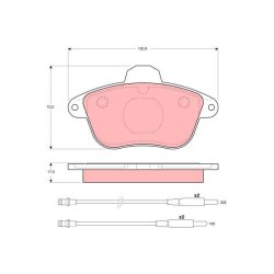 Brake Pad Set TRW GDB796 OE Ref 4250 89