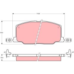 Brake Pad Set TRW GDB798 OE Ref 04491-32241