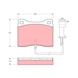 Plaquettes de frein TRW GDB802 pour FORD, PANTHER SIERRA, SOLO