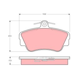 Plaquettes de frein TRW GDB812 pour VOLVO 440, 460, 480 OE 3344787