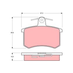 Brake Pad Set TRW GDB814 OE Ref 0060743565