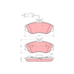 Brake Pad Set TRW GDB816 OE Ref 447 698 151 E