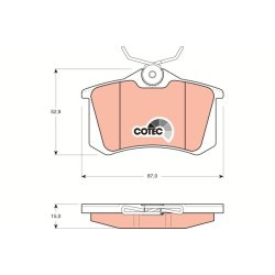 Plaquettes de frein TRW GDB823 pour AUDI, CITROEN, MG, PEUGEOT, RENAULT et plus encore... TRW