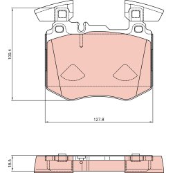Brake Pad Set TRW GDB8310 OE Ref 0004206502