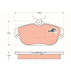 Brake Pad Set TRW GDB837 OE Ref 271349