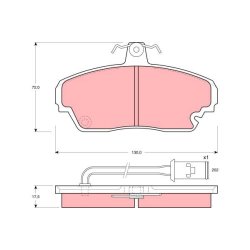 Brake Pad Set TRW GDB851 OE Ref 45022-SG9-V00