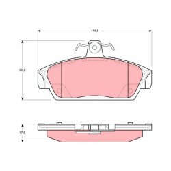 Brake Pad Set TRW GDB859 OE Ref GBP90337