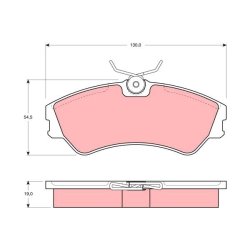 Brake Pad Set TRW GDB862 OE Ref 701 698 151