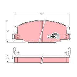 Brake Pad Set TRW GDB870 OE Ref 8944832201