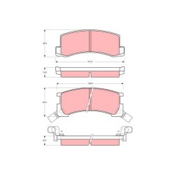 Brake Pad Set TRW GDB871 OE Ref 04492-14070