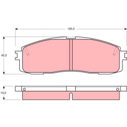 Jeu de plaquettes de frein TRW GDB872 pour TOYOTA OE 04492-22141