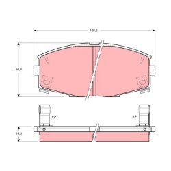 Brake Pad Set TRW GDB880 OE Ref 04491-14210