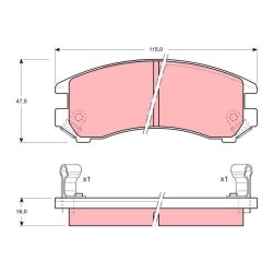 Brake Pad Set TRW GDB882 OE Ref 55200-62811