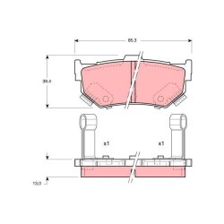 Brake Pad Set TRW GDB884 OE Ref 55860-64B00-000