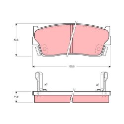 Brake Pad Set TRW GDB885 OE Ref 55200-61870