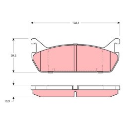 Brake Pad Set TRW GDB887 OE Ref 04492-87102