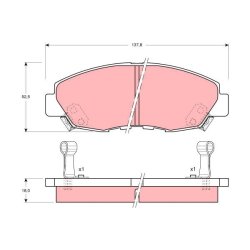 Brake Pad Set TRW GDB894 OE Ref 45022-SM4-A01