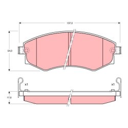 Brake Pad Set TRW GDB895 OE Ref 58101-28A00