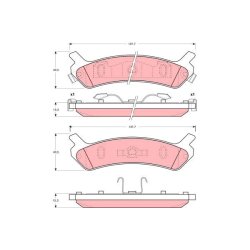 Plaquettes de frein TRW GDB896 pour HYUNDAI SONATA OE 58201-33A00