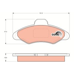 Brake Pad Set TRW GDB897 OE Ref 6500954