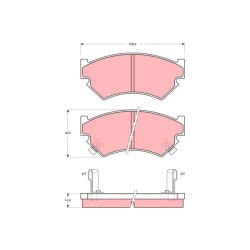 Jeu de plaquettes de frein TRW GDB899 pour SUBARU JUSTY OE 725193041
