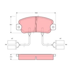 Brake Pad Set TRW GDB901 OE Ref 0060750780