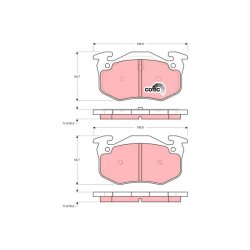 Brake Pad Set TRW GDB905 OE Ref 77 01 203 668