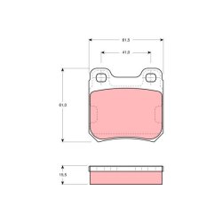 Brake Pad Set TRW GDB914 OE Ref 90421528