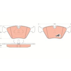 Brake Pad Set TRW GDB916 OE Ref 2 282 555