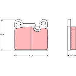 Brake Pad Set TRW GDB919 OE Ref 911 352 949 00
