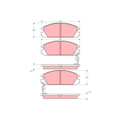 Jeu de plaquettes de frein TRW GDB925 pour ACURA, HONDA OE 45022-SH3-G30