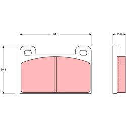 Plaquettes de frein TRW GDB939 pour SKODA, WARTBURG 130, 353 OE 114430281