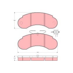 Brake Pad Set TRW GDB950 OE Ref A 631 420 03 20
