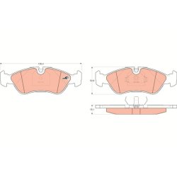 Brake Pad Set TRW GDB951 OE Ref 90297770