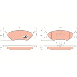 Brake Pad Set TRW GDB953 OE Ref 1010502