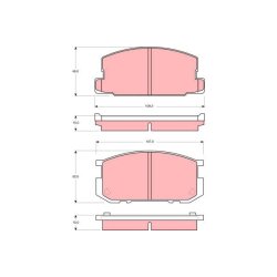 Jeu de plaquettes de frein TRW GDB954 pour DAIHATSU, TOYOTA OE 04491-14150