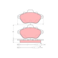 Brake Pad Set TRW GDB956 OE Ref 95 658 639