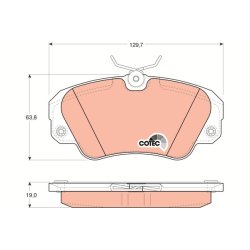 Jeu de plaquettes de frein TRW GDB957 pour VAUXHALL OMEGA, SENATOR, CARLTON TRW